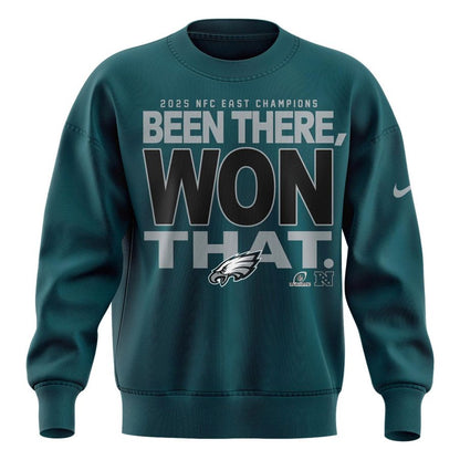 Unisex Midnight Green Philadelphia Eagles 2025 NFC East Division Champions Sweatshirt