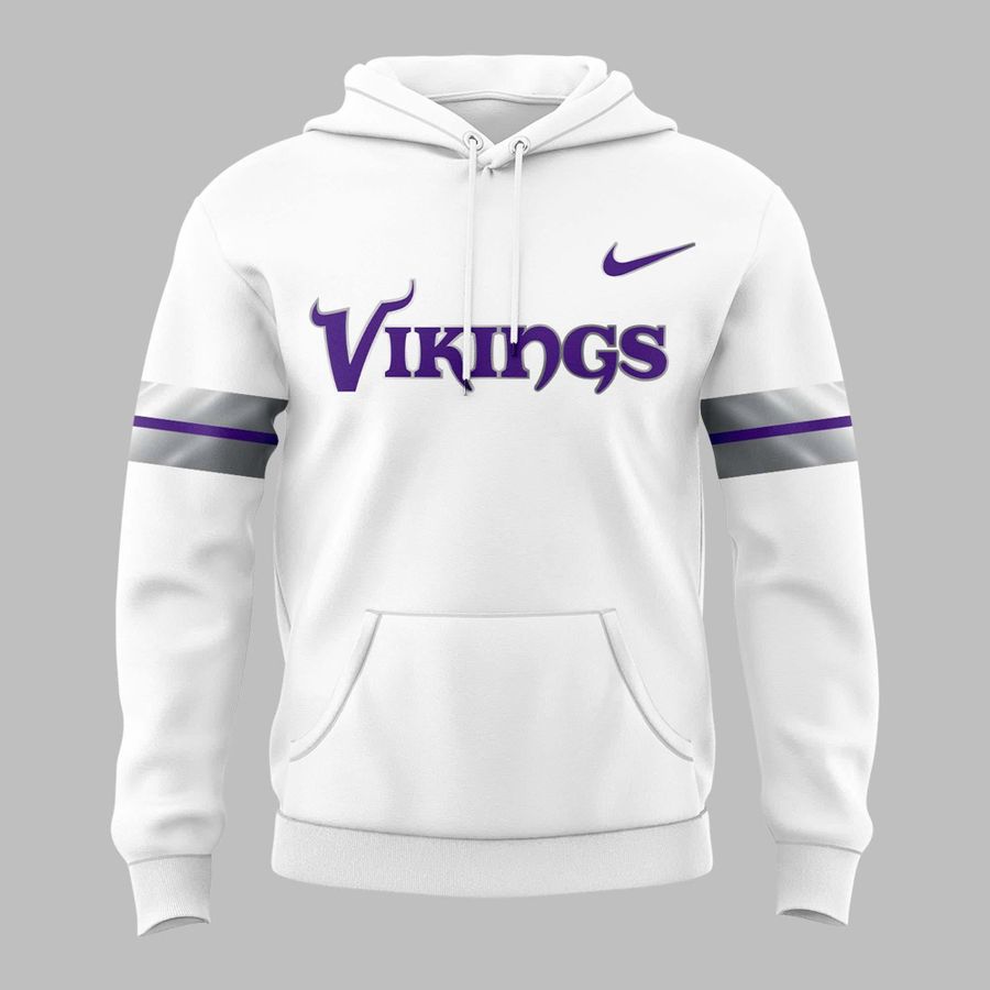 White Minnesota Vikings Hooide.