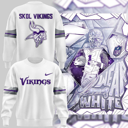 White Minnesota Vikings Sweat.