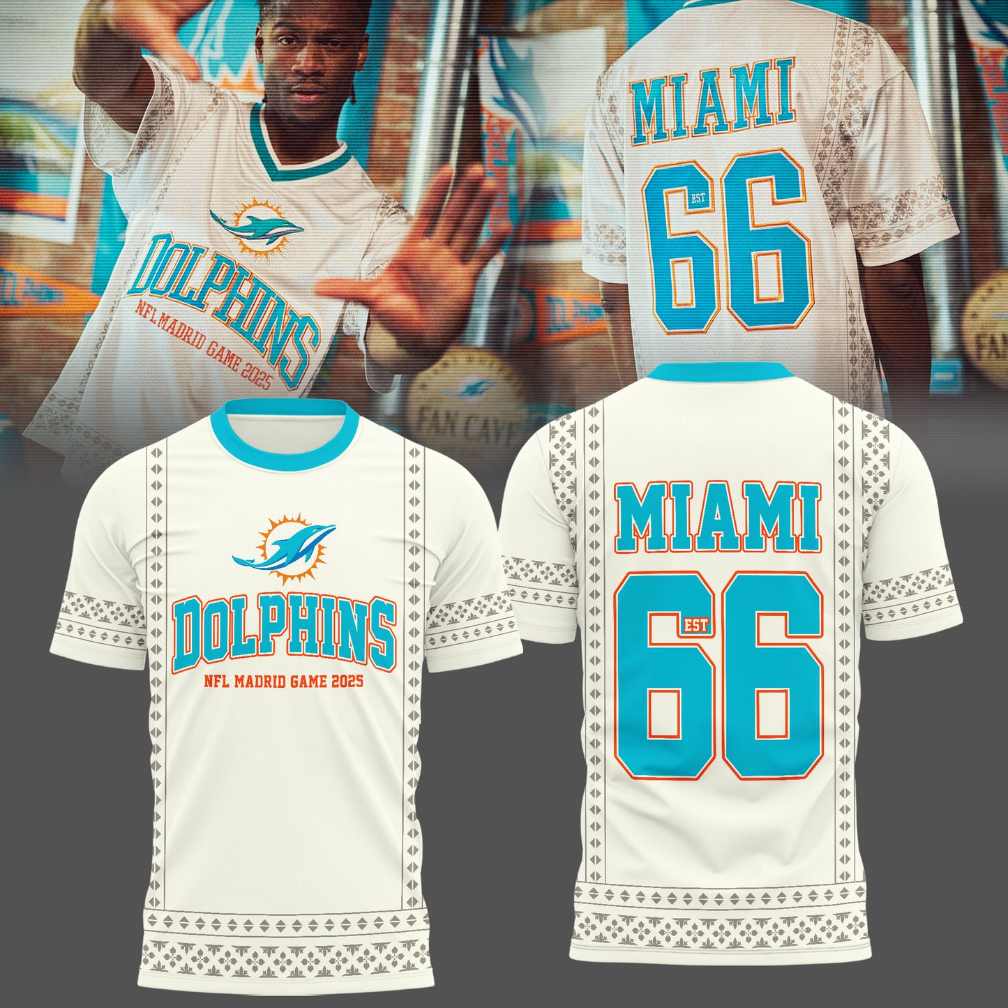 Miami Dolphins in Madrid Game Limited Edition Shirt