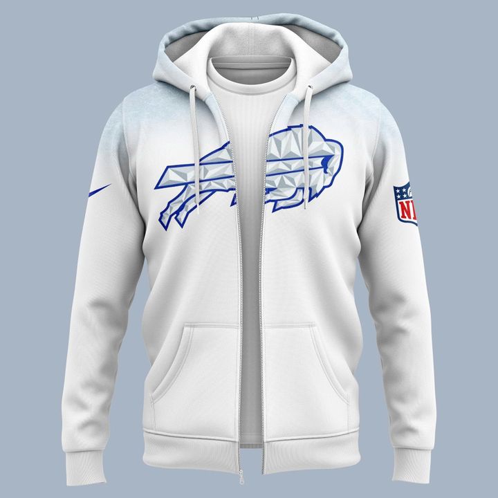 Buffalo Bills Rivalries 2025 Zip Hoodie-White