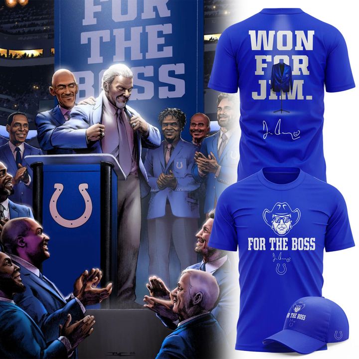 Colts Jim Irsay For The Boss T-Shirt (Blue)