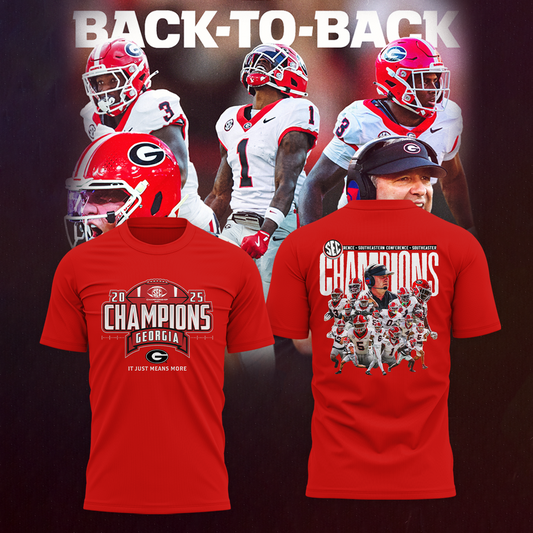 UGA 2025 SEC Football Conference Champions T-Shirt Limited Edition
