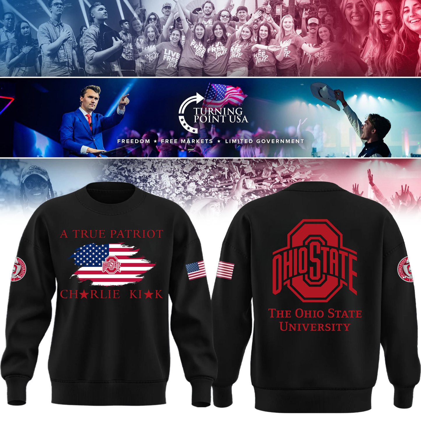 Limited Edition Ohio State Buckeyes x Turning Point USA Sweatshirt