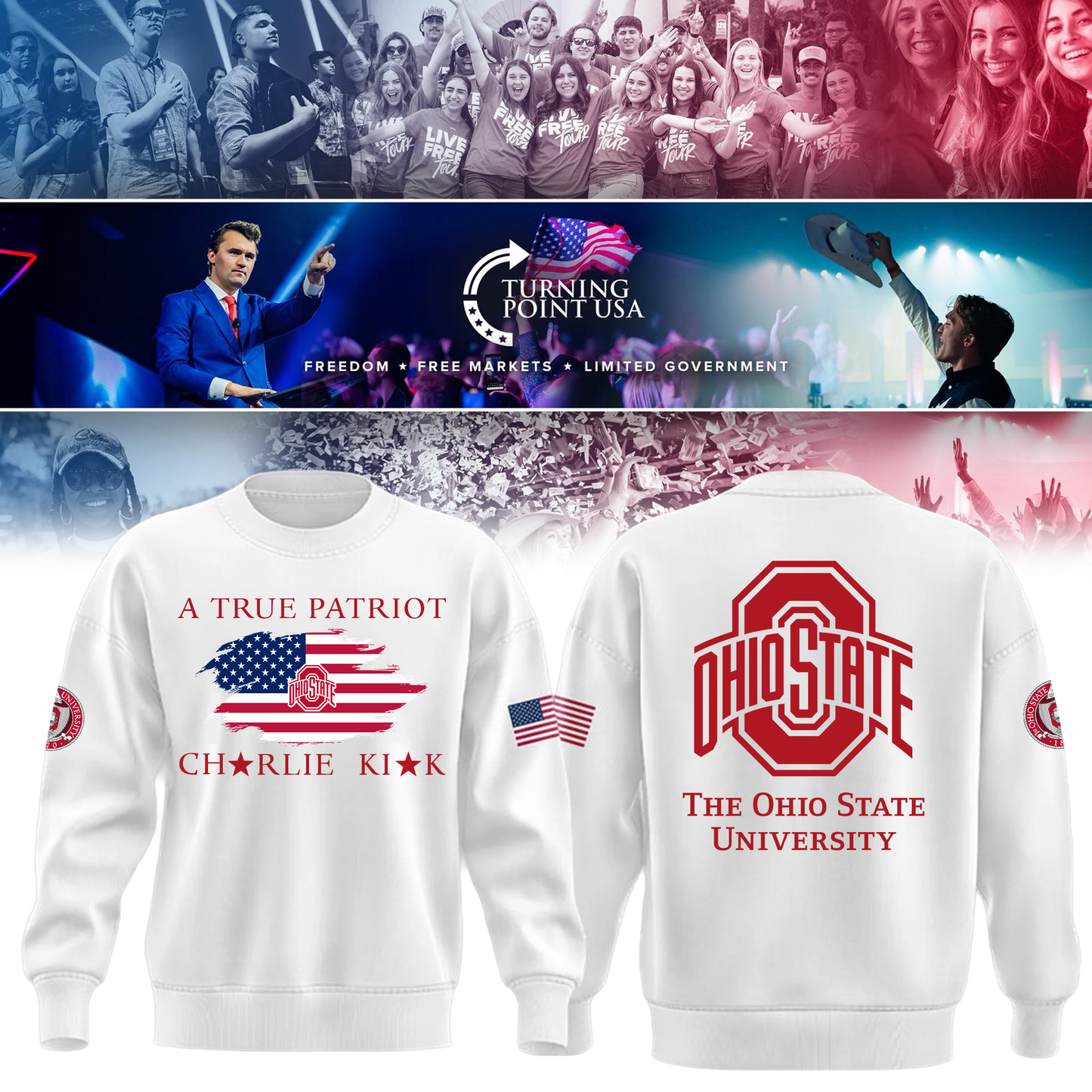 Limited Edition Ohio State Buckeyes x Turning Point USA Sweatshirt