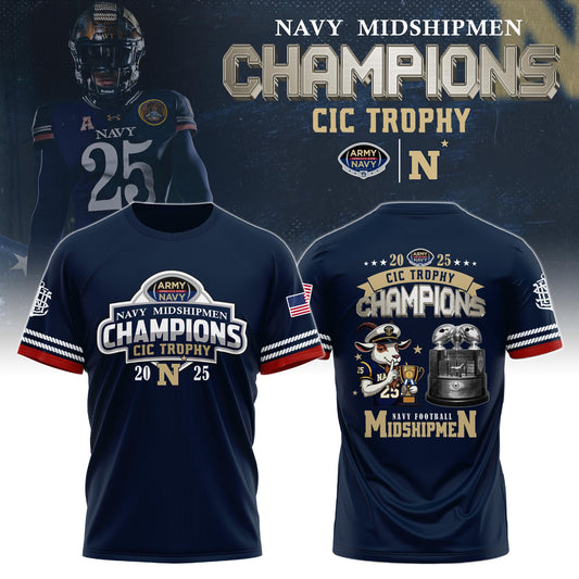 Navy Champions Cic Trophy Limited Edition Tshirt 2025