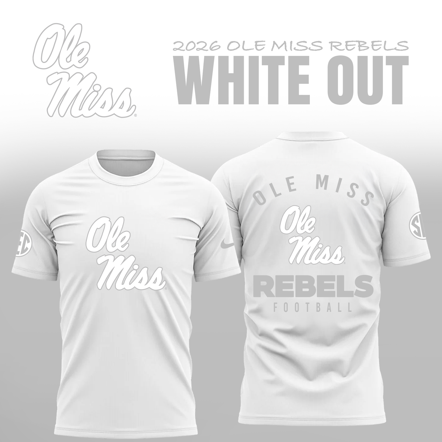 Ole Miss Rebels "2026 White Out" Limited Editions
