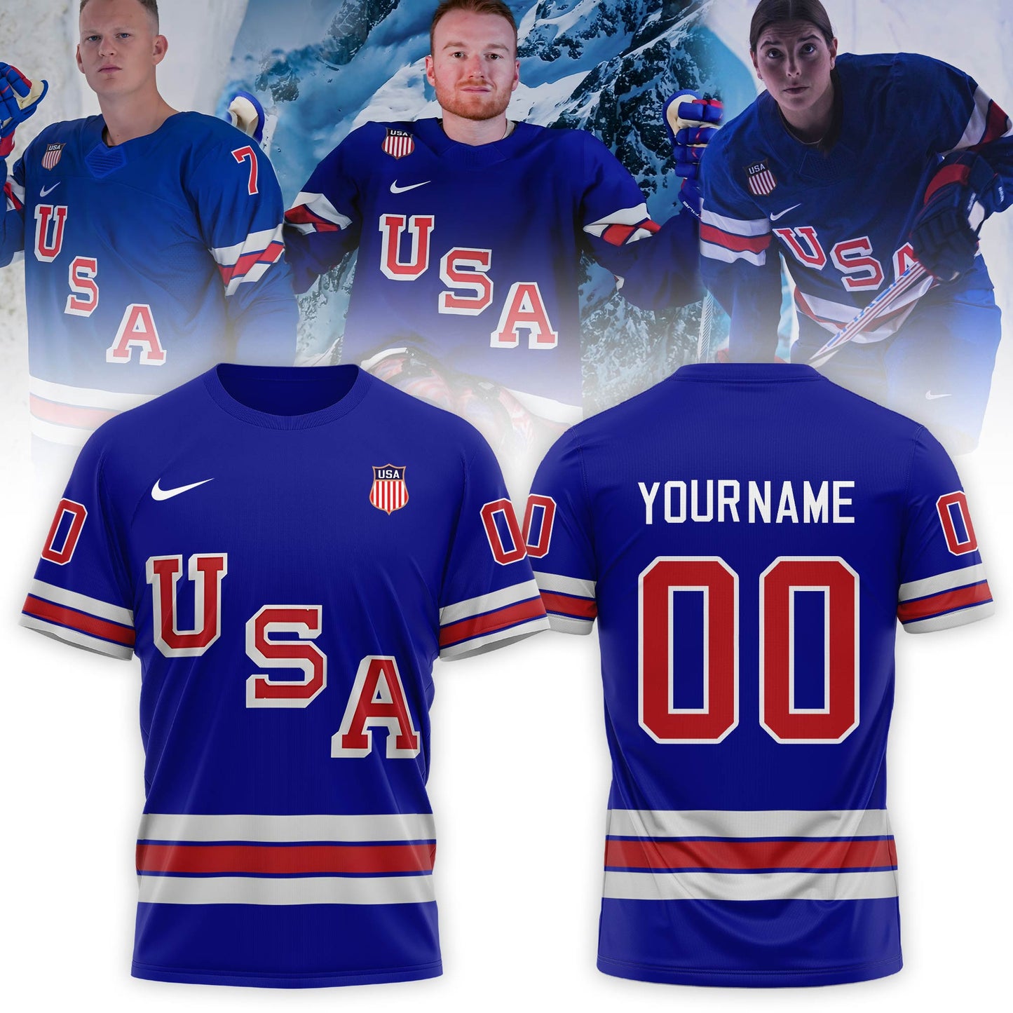 Unisex USA 2026 Olympic Navy Tee