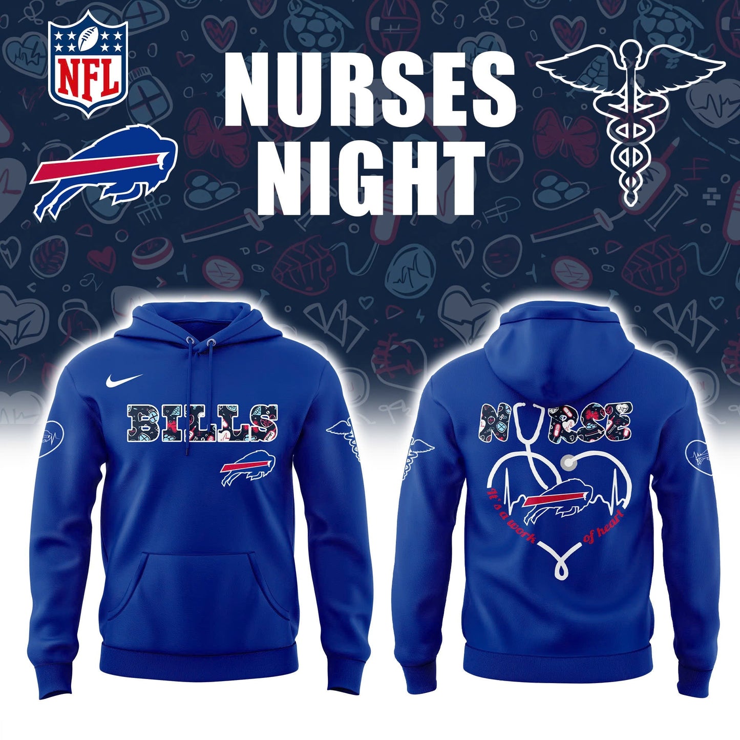 Buffalo Bills NURSES NIGHT Hoodie