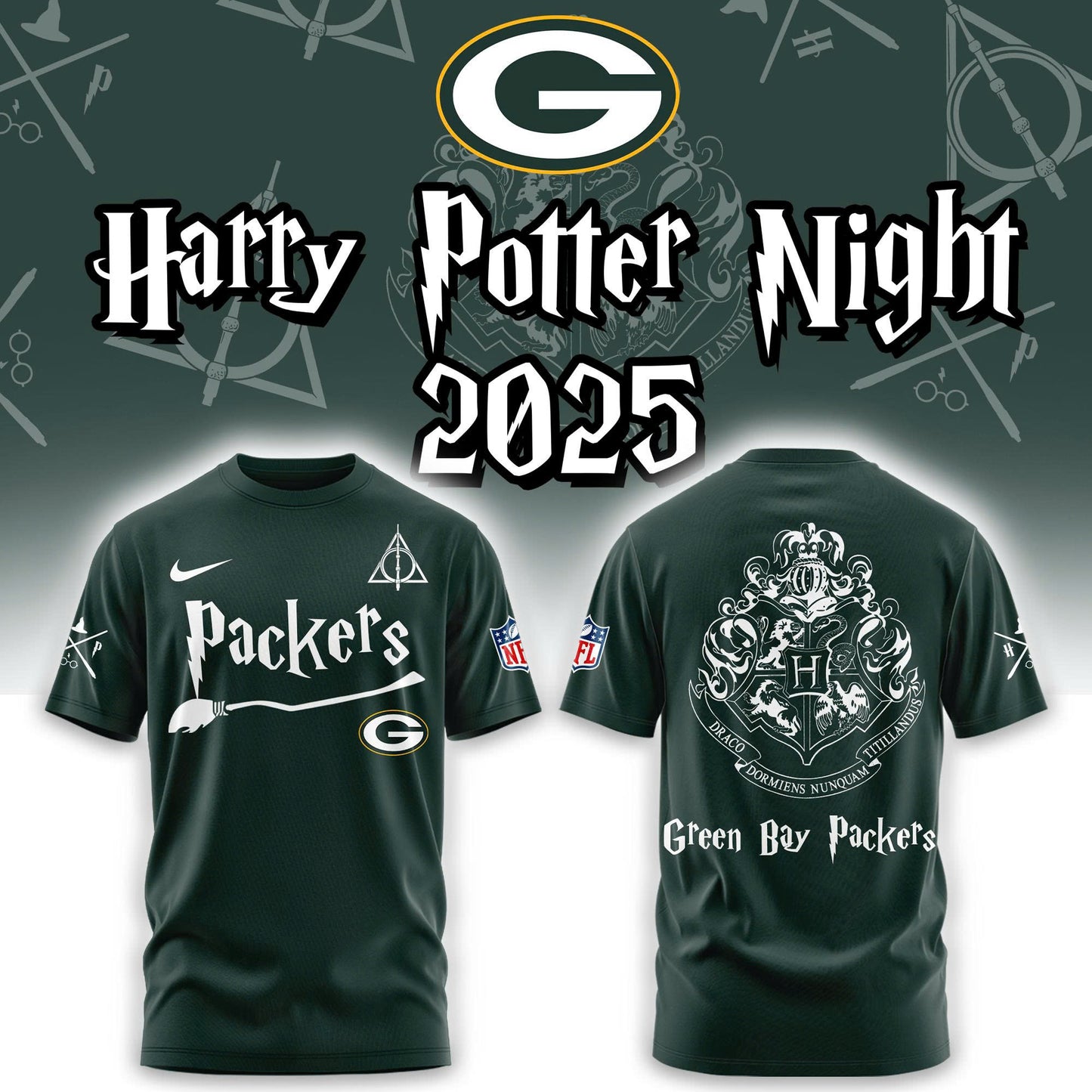 Green Bay Packers Harry Potter 2025 Combo T-Shirt