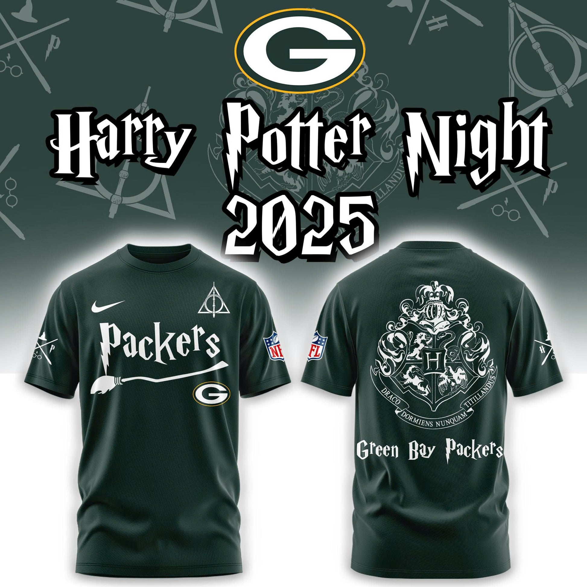 Green Bay Packers Harry Potter 2025 Combo T-Shirt