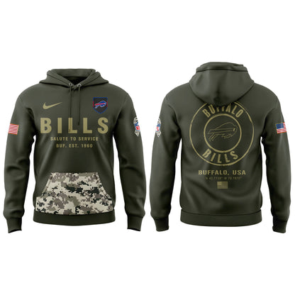 Buffalo Bills Salute To Service Combo Hoodie | Jogger | Cap