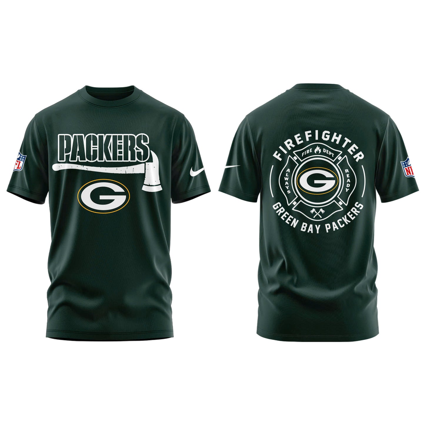 Green Bay Packers Firefighter Appreciation Day Tshirt | Jogger | Cap Limited Edition
