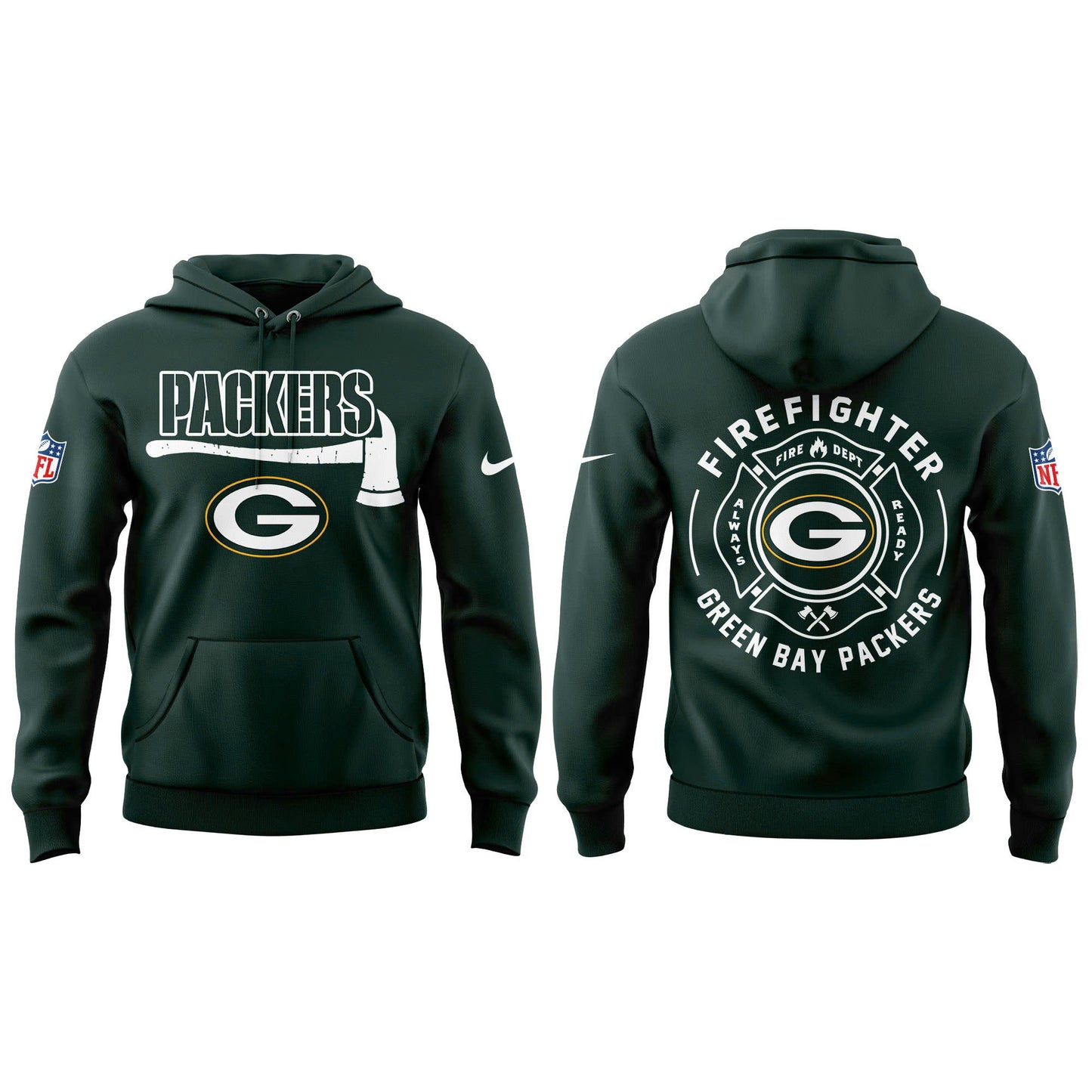 Green Bay Packers Firefighter Appreciation Day Hoodie | Jogger | Cap Limited Edition