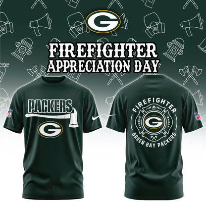 Green Bay Packers Firefighter Appreciation Day Tshirt | Jogger | Cap Limited Edition