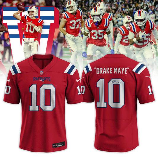 _ New England Patriots Drake Maye Classic Logo Special Edition Jersey 2025