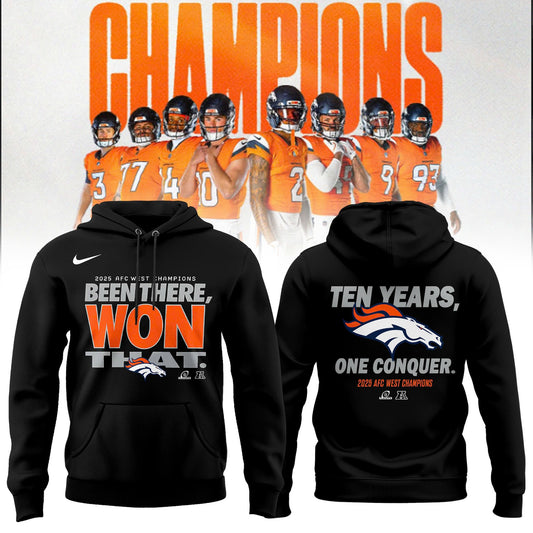 Denver Broncos – 2025 AFC West Champions Hoodie