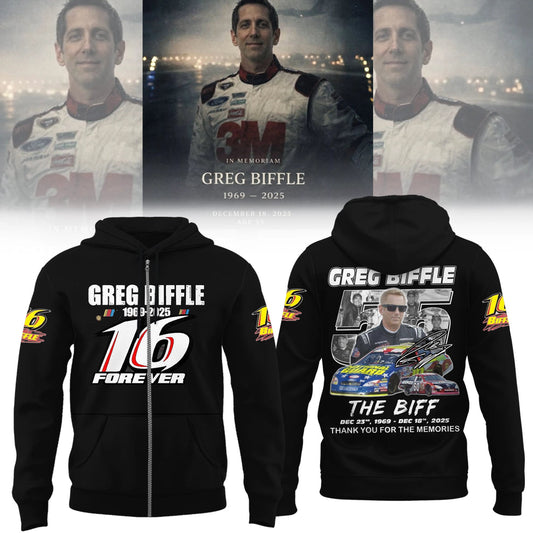 Greg Biffle Thank You For The Memories Zip Hoodie